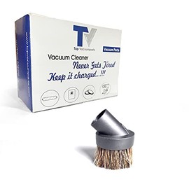 Household Cleaning Vacuum Brush Attachment - Horse Hair Vacuum Cleaner Accessories, Soft, Dust Floor Brush, Compatible with Shop Vac 1-1/4" Cleaners for Hard Surfaces - Black
