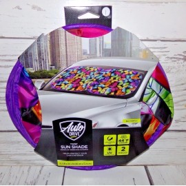 AUTO DRIVE New AutoDrive  Universal Multicolor Butterfly Twist Sunshade Car Truck Sun shade