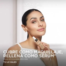 L'Oréal Paris True Match Sérum Rellenador con Color, Base de Maquillaje con Ácido Hialurónico, Hidrata la Piel al Instante, Textura Ligera, Tono 4-5 M
