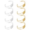 arricraft Pack of 8 Bezel Blank Bracelets, 2 Colours, Gold
