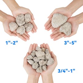 Skyflame 5LB Natural Volcanic Lava Rock, 3"-5" Fireproof and Heatproof Pumice Stone for Outland Living Bond Portable Fire Pits, Fireplaces, Garden, Landscaping Decoration