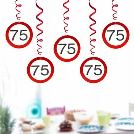 WenmthG Funny 75th Birthday Banner - Garland Decoration 75th Birthday Woman Man - Traffic Sign Party Supplies for 75th Birthday Anniversary