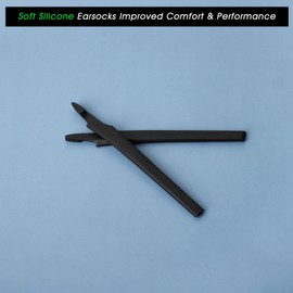 Acefrog 2 Pairs Upgraded Soft Silicone Replacement Temple Sleeve Ear Socks for Oakley Crosslink Pro Sweep Switch Eyeglasses, Perfectly Fit, Black