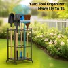 Garden Tool Organizer for Garage，Garden Tool Storage Rack with Wheels，Yard