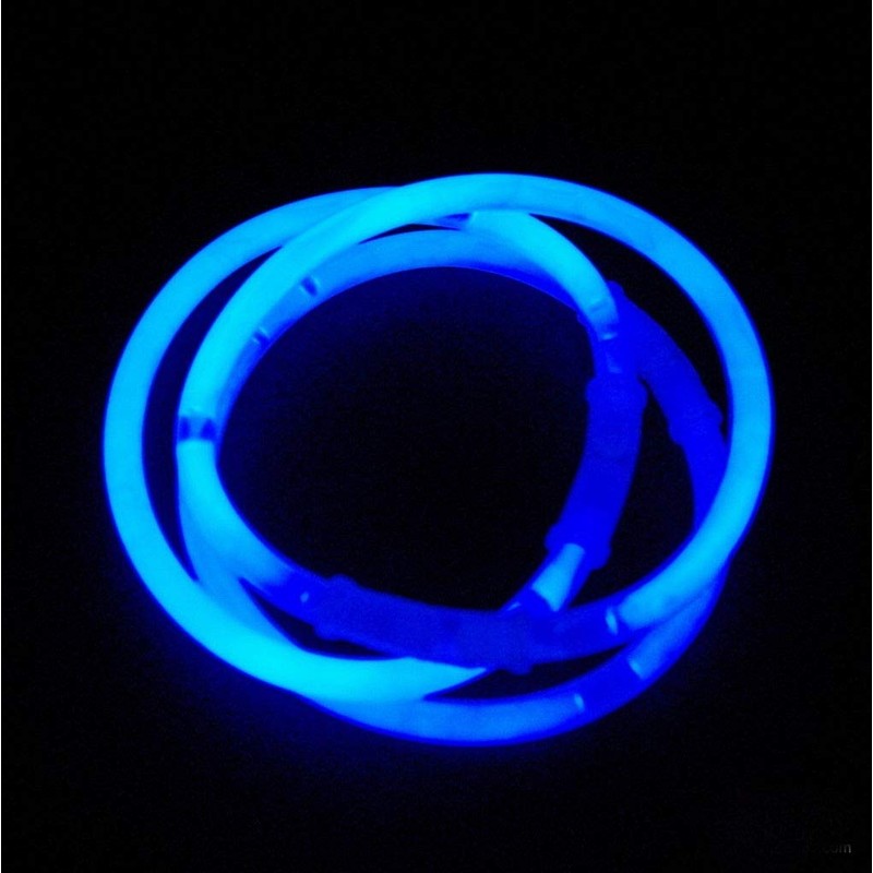 Aptafêtes LU8458/BLEU - Confezione da 100 braccialetti luminosi 4/6 H