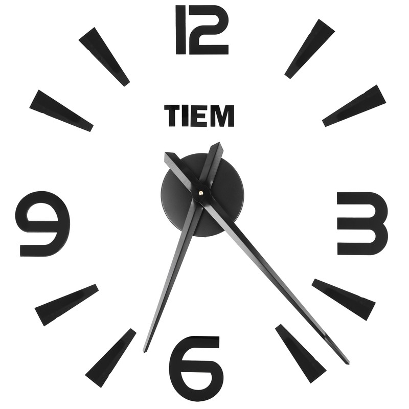 Frameless Wall Clock Sticker Mirror Surface Living Room Bedroom Office