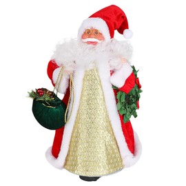 Dancing Music Santa Claus Standing Santa Claus Christmas Figurine Moving Santa Claus Decoration Santa Claus Ornament Christmas Funny Novelty Figurine Xmas Musical Decorations for Home Window