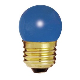 Satco S4508 120V 1/Card Medium Base 7.5-Watt S11 Incandescent Lamp, Ceramic Blue