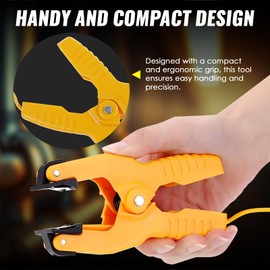 K-Type Thermocouple Temperature Clamp for HVAC Systems, 2 pcs Pipe Clamp Sensor with Banana Plug Adapter for Multimeters, Measures -40~392℉ (-40~200℃)