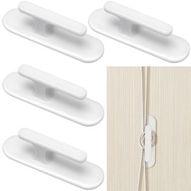 4 Pieces Cord Safety Blind Pull Twister Window Wrap Cleats Blind Holder Curtain Cord Wind Up Baby Child Proofing Window Gate Safety Adhesive Wall Hanging Hooks