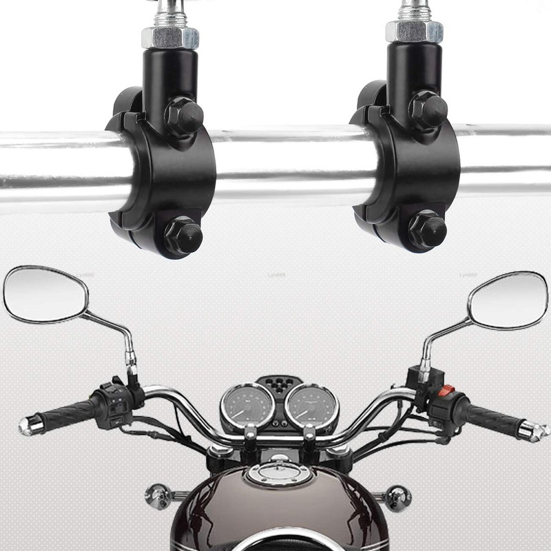 Motorcycle Mirrors Mounts 7/8" Handlebar Mirror Mount Holder Clamp Adaptor
