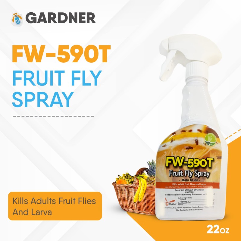 Gardner - Fruit Fly Spray for Gnats, Bugs, Fleas, Ticks,
