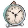 Peakeep 4 battery operated antique retro analog alarm clock small