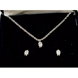 Unbranded Stunning CZ Marquis Necklace & Earrings Box Set