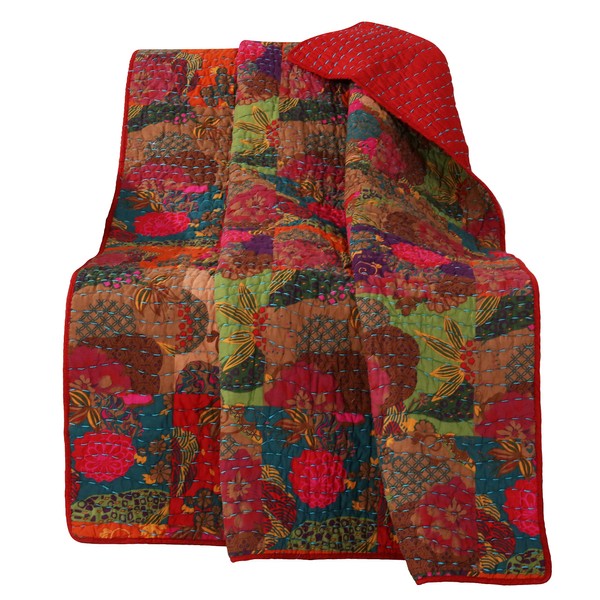 Greenland Home Jewel Quilted Throw, Multi