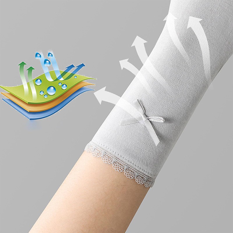 XUNQUCOM Sun Gloves Medium Length Sunblock Gloves Women Driving Cycling