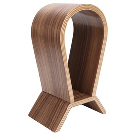 Headphone Holder Bluetooth Headset Integrated Curved Display Stand Storage AccessoryWood Color