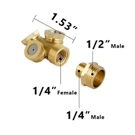 Feelers Brass Misting Spray Nozzle, 1/2" BSPF 3-Holes Atomizing Spray Garden Sprinklers Agricultural Irrigation System Adapter Fitting (Pack of 4)