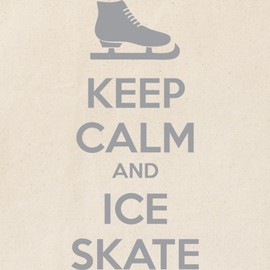 CafePress Keep Calm And Ice Skate Tote Bag Natural Canvas Tote Bag, Reusable Shopping Bag