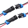 YUNPICAR 2 Pin Waterproof Electrical Connector Plug with 16 AWG