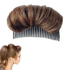 Light Brown Invisible Fluffy Hair Pad, Bump Up Comb Clip Bun Hair, False Hair Clip Fluffy Princess Styling Hair Pad Hairpin for Girls Women Thinning Hair Accessories