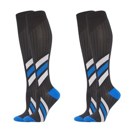 Neon X Compression Socks for Women & Men, 2 Pairs, Running Medical Athletic Support, Relieve Fatigue, Promote Circulation (BB,LXL)