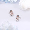 HOOHWE Snowman Stud Earrings 925 Sterling Silver Christmas Earrings for