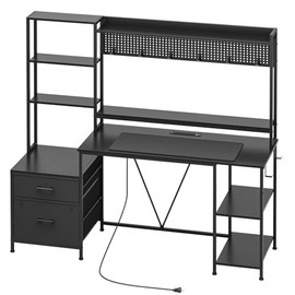 VIGKOOK Gaming Desk with Hutch