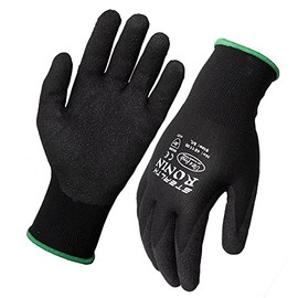 Ronin Stealth Nitrile Foam Coated Nylon Gloves 15 Gauge, Excellent Grip, Soft, Durable, Knitted Cuff, General Purpose, Painting, Automotive, Home Improvement, Garden (X-Large)