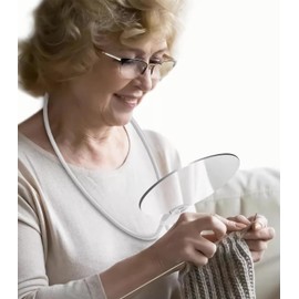 Reading Magnifier For Books Hands Free, Hanging Neck Magnifying Glass On Stand For Hobbies Craft Work Cross Stitch, Goose Neck Glass Magnifiers Reading Aid Lens 3x For Visually Impaired