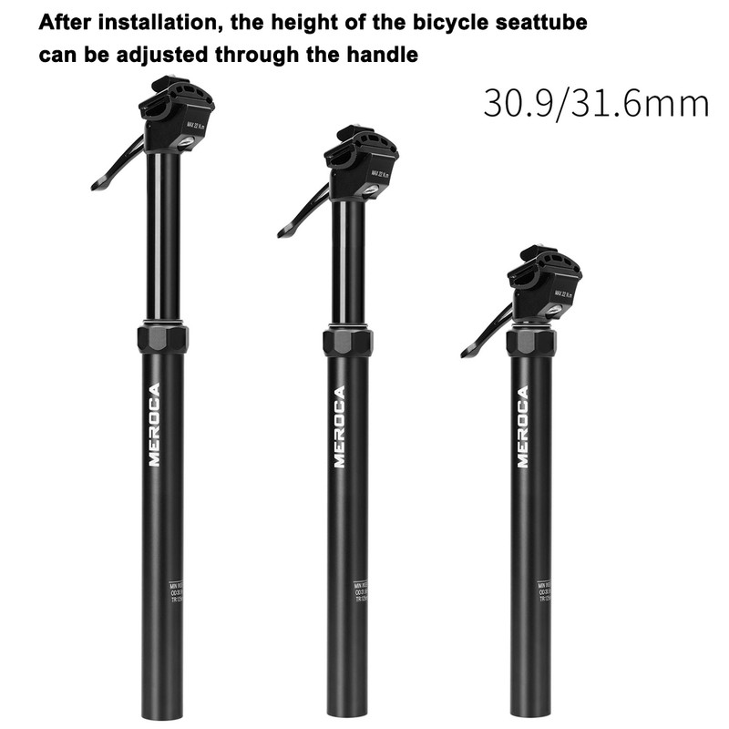 Telescopic Bicycle Seatpost 30.9/31.6mm Adjustable Height Bike SeatTube Aluminum Alloy
