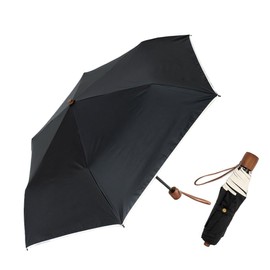 VITAFELICE Pru-30178z Women's Folding Umbrella for Rain or Shine, Lightweight, piping black