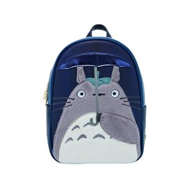 Hot Topic Her Universe Studio Ghibli® My Neighbor Totoro Umbrella Fuzzy Mini Backpack BLUE NONE