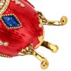 Egg Shaped Trinket Boxes Rhinestones Inlay Exquisite Jewelry Trinket Boxes