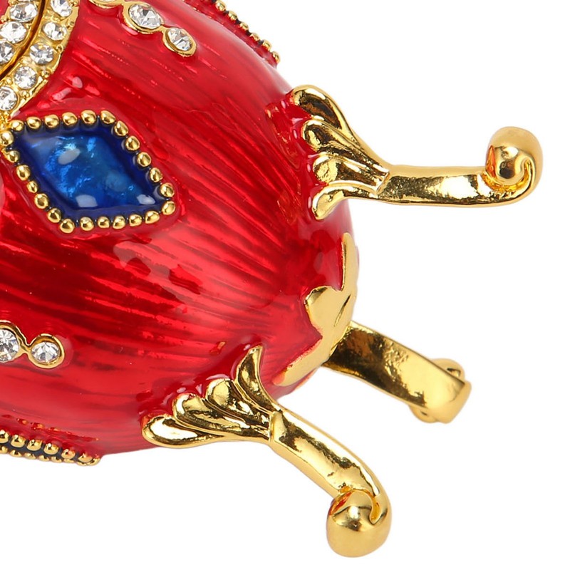 Egg Shaped Trinket Boxes Rhinestones Inlay Exquisite Jewelry Trinket Boxes