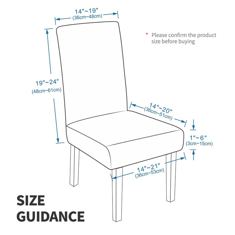 MAXIJIN Stretch Velvet Chair Covers for Dining Chairs Set of
