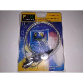 F & K Technology Notebook Computer Cable Chain Key Lock Brand New!