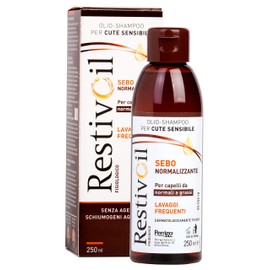 Restivoil Physiological Sebonormalising Oil Shampoo for Sensitive Skin and for Normal and Oily Hair without Foam and Aggressives, 250 ml