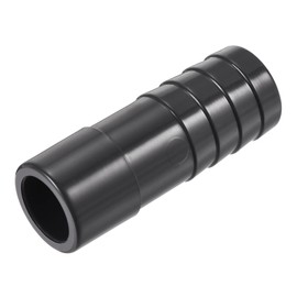 sourcing map PVC Pipe Fitting 19mm Barbed x 20mm OD Spigot Straight Tube Adapter Hose Quick Connector, Black