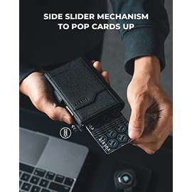 VULKIT - Airtag Cartera para Hombre RFID Bloqueo Tarjetero para Caballero,regalos billeteras de hombres con llavero dia del padre porta minimalista Wallet (negro)