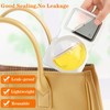 20PCS Reusable Snack Container,Double Compartment Snack Pots with Lids Thickened