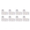 8Pcs 2 Pin 5mm COB LED Strip Light Connectors L