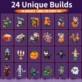 Calendario de Adviento Halloween 2026 set de bloques de 24 días para niños