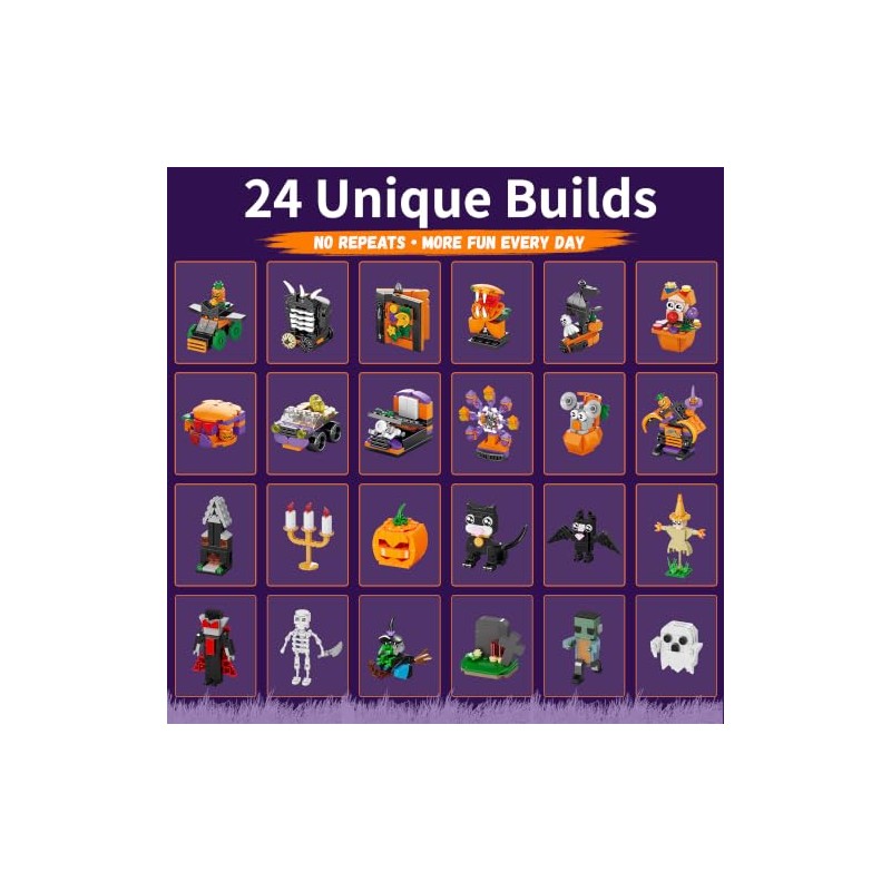 Calendario de Adviento Halloween 2026 set de bloques de 24