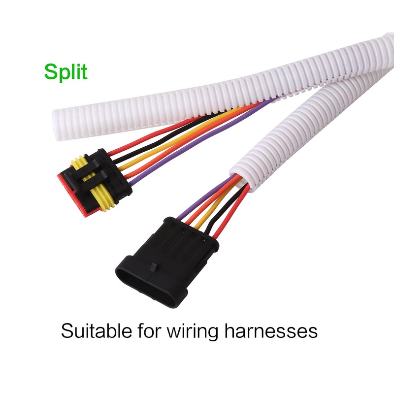 Alex Tech 25ft - 1/4 inch Split Wire Loom Tubing