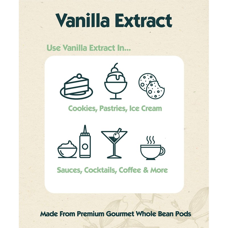 16 oz Pure Vanilla Extract - 100% Real Vanilla Extract