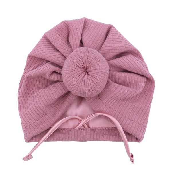 Sugarmelon Cute Silk Satin Lined Turban Hat for Newborn Baby