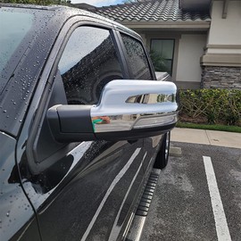 New 2pcs Door Exterior Rearview Mirror Cover Cap Trim for Dodge Ram 1500 Truck 2019-2022 (Chrome)