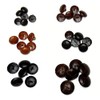 Genuine Leather Buttons Vintage Pack 6 - Round Sewing Buttons