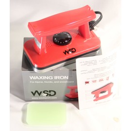 WSD Ski Snowboard Wax Iron, Textured Dimpled Base Plate, Red